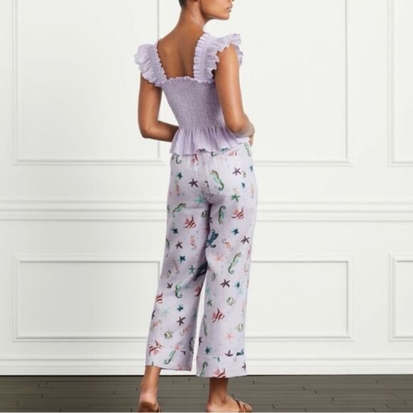 NWT Hill House Purple The Skylar Pant Sea Creatures Size Small - Picture 2 of 10